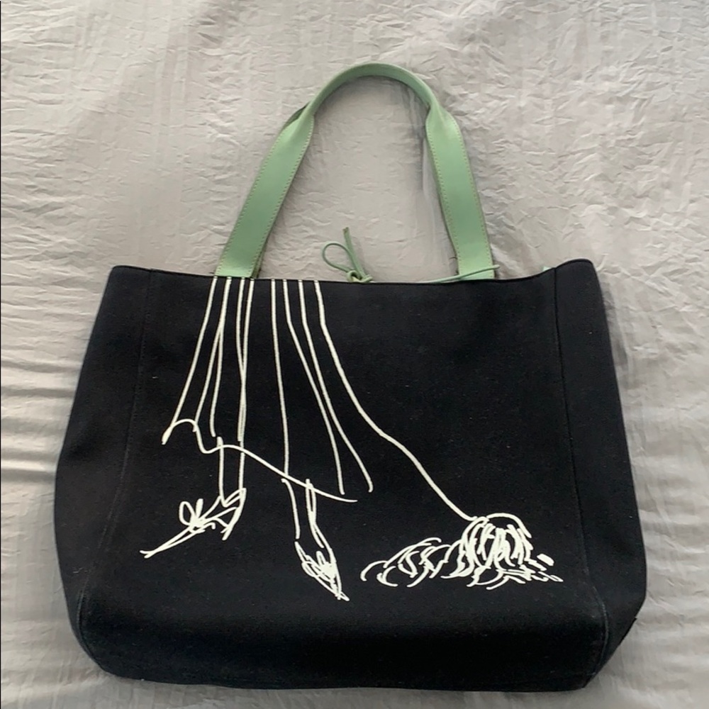 Kate Spade walking the dog canvas tote